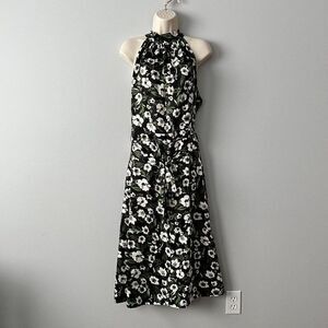 BEBE Mystique Print Halter Midi Dress Size 16